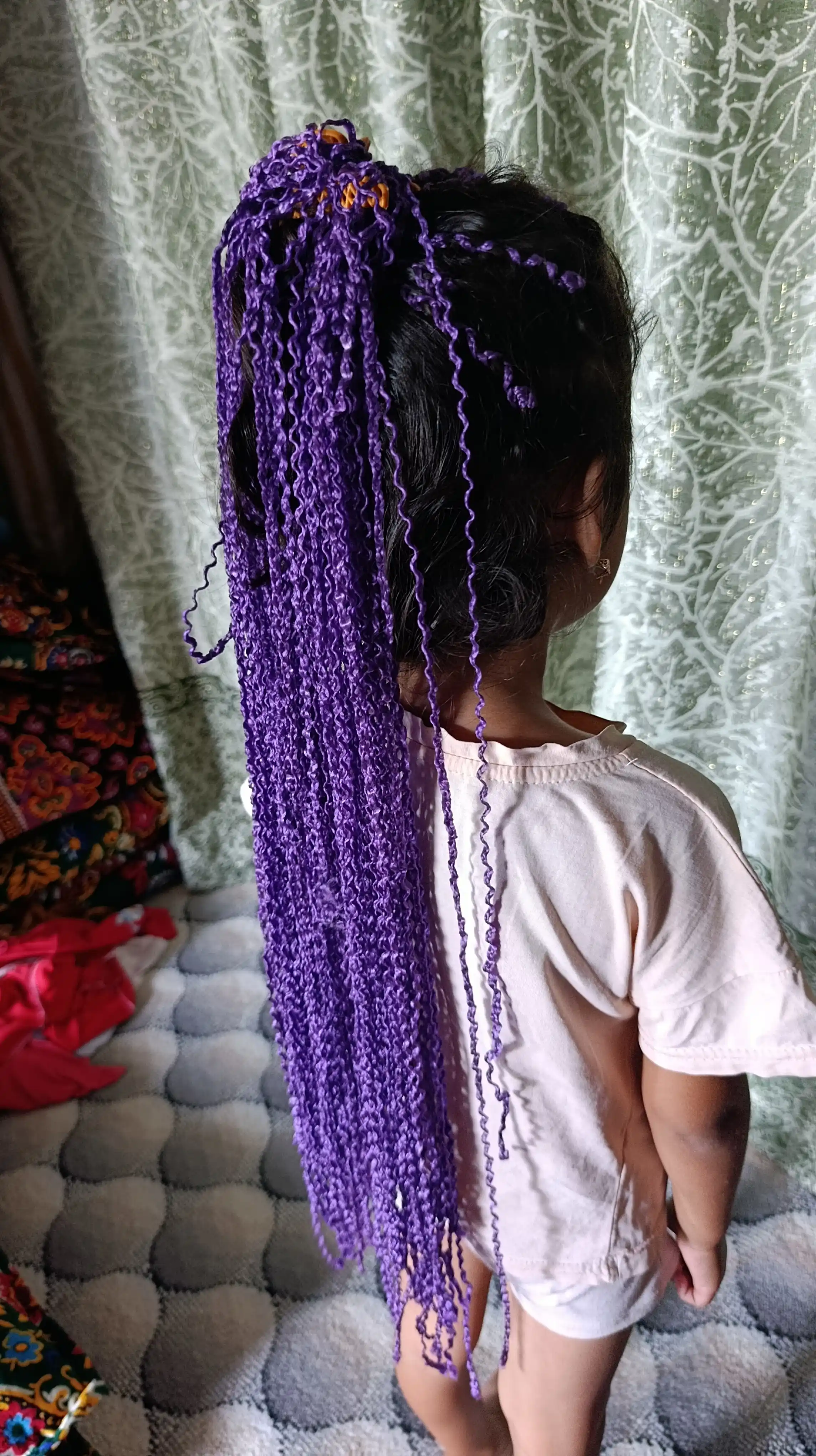 Makaron ipli Braid soch to'plami, zizi gafri ipli soch, 55-60 tagacha