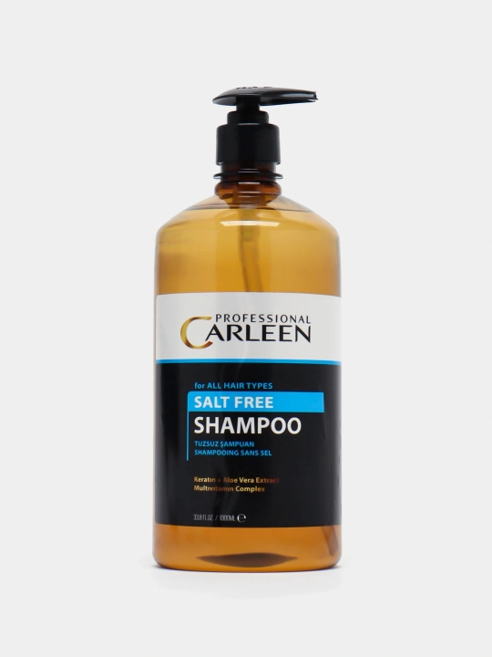 CARLEEN Professional Tuzsiz Shampun – Barcha Soch Turlari Uchun, Keratin va Aloe Vera