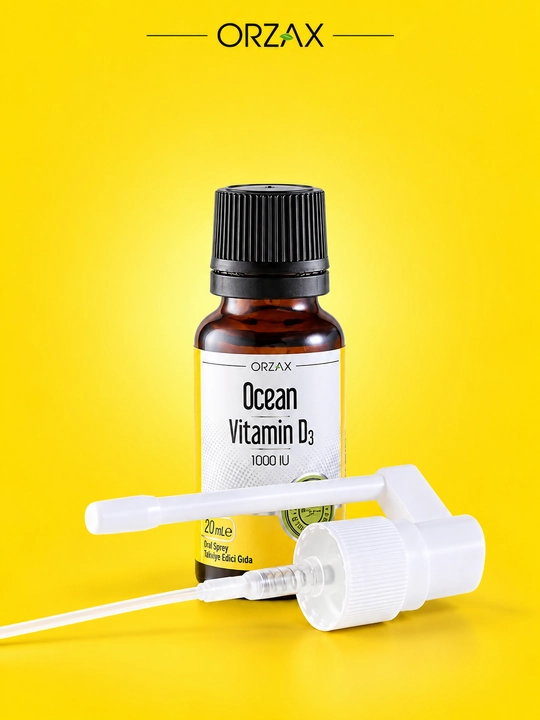 OCEAN Vitamin D3 — 1000 IU, zaytun moyi asosida, sprey/tomchi, 20 ml, Halol