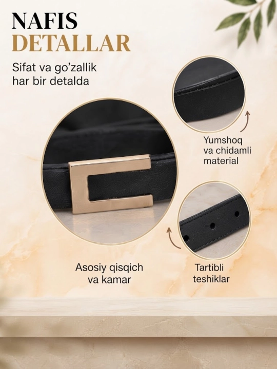 Ayollar va qizlar uchun zamonaviy va nafis kamarlar