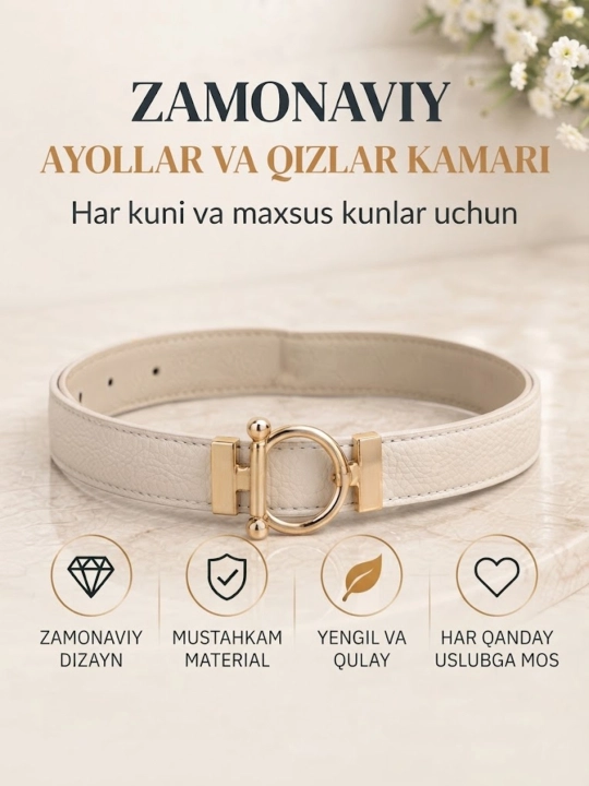 Ayollar va qizlar uchun zamonaviy va nafis kamarlar - 