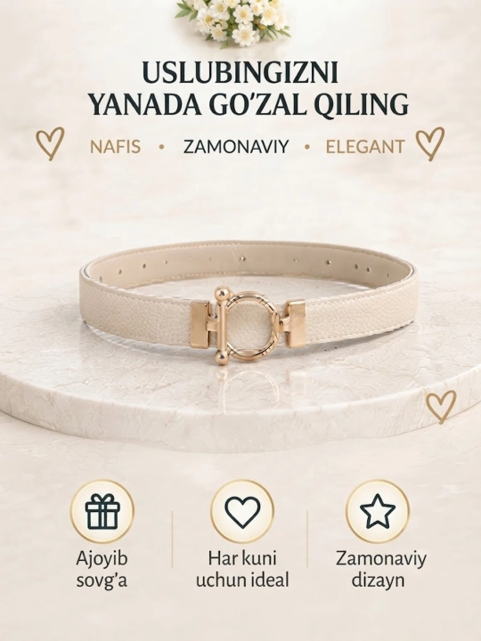 Ayollar va qizlar uchun zamonaviy va nafis kamarlar