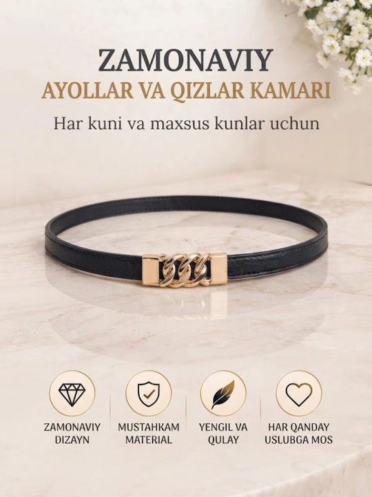 Ayollar va qizlar uchun zamonaviy va nafis kamarlar - 