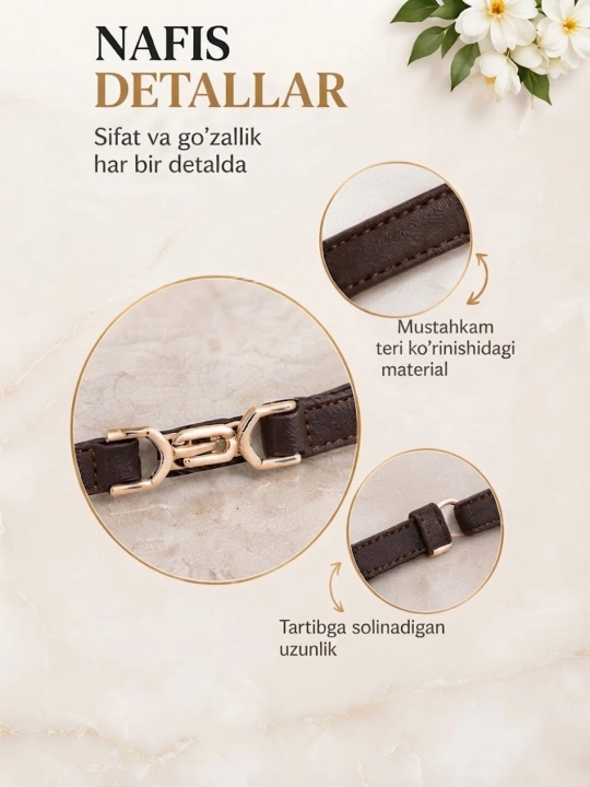 Ayollar va qizlar uchun zamonaviy va nafis kamarlar