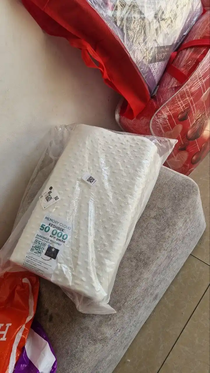 Ortopedik uyqu yostigi Memory Foam, bo‘yin va umurtqa uchun, gipoallergen, anatomik shakl