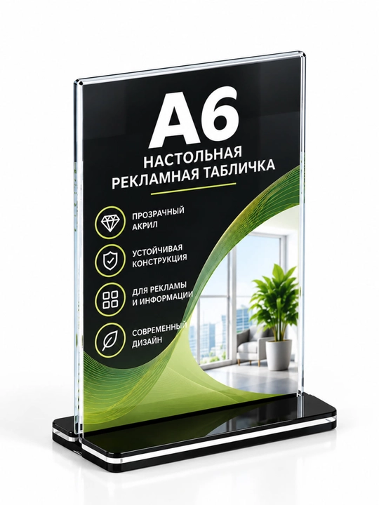 A4, A5, A6 akril stol usti reklama tablichkasi - 