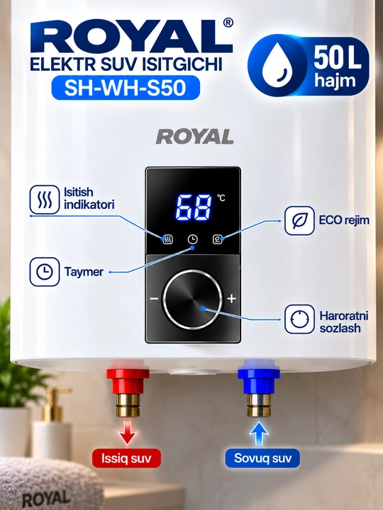 Электрический водонагреватель Royal SH-WH-S50