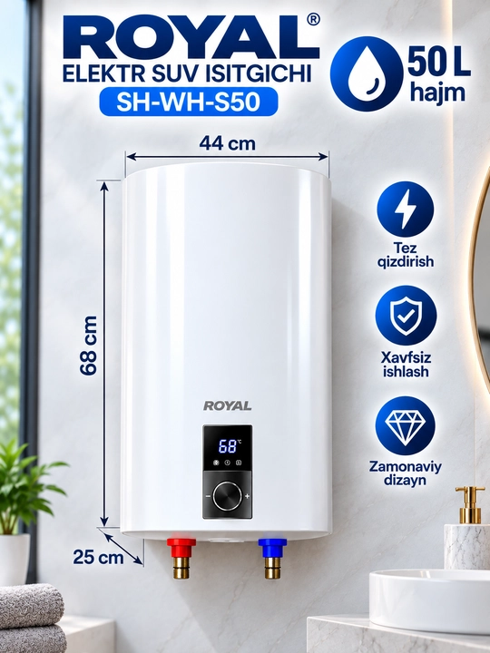 Электрический водонагреватель Royal SH-WH-S50