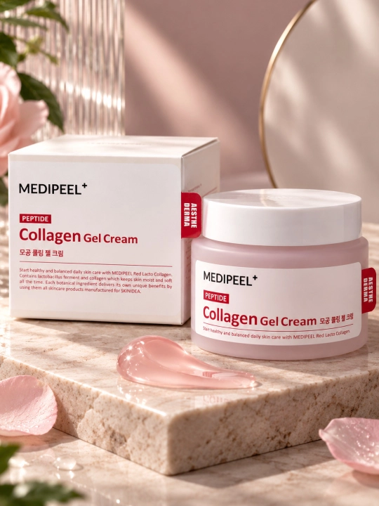 Для лица гель-крем с коллагеном и пептидами MEDIPEEL+