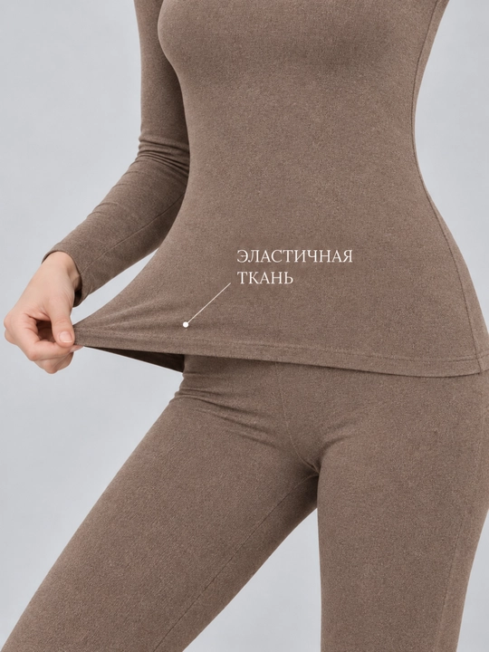 Ayollar termo ichki kiyimi to‘plami: longsliv va leggings