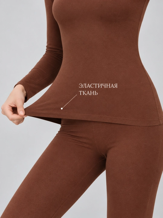 Ayollar termo ichki kiyimi to‘plami: longsliv va leggings