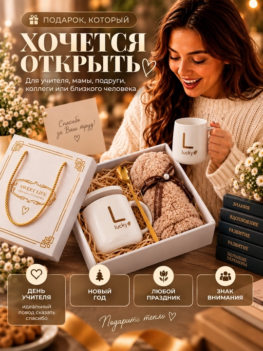 Qutidagi sovg‘a to‘plami, o‘qituvchi, ona, ota, qiz, yigit, buvi uchun sovg‘a