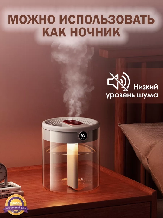 Xushbo'y diffuzer va tungi chiroqqa ega kuchli ixcham namlagich. 3 tasi 1 da