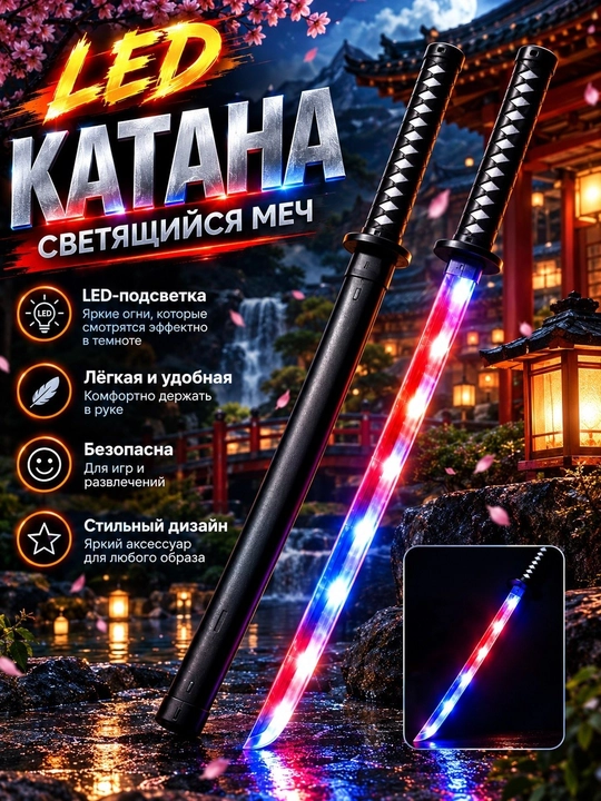 Игрушечный детский меч Minecraft, световой, пиксельный - 