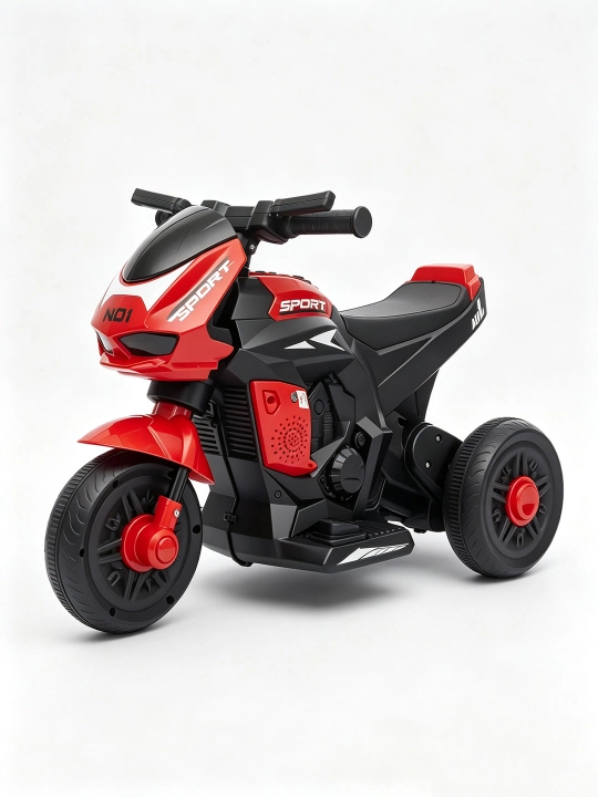 Bolalar elektr mototsikli, 2 motorli, 6V 4Ah akkumulyator, musiqa va chiroqlar, 1–6 yosh