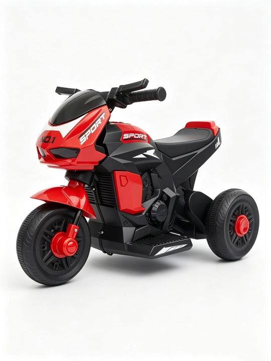 Bolalar elektr mototsikli, 2 motorli, 6V 4Ah akkumulyator, musiqa va chiroqlar, 1–6 yosh