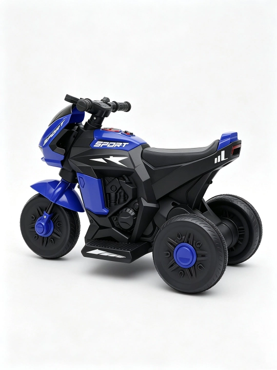 Bolalar elektr mototsikli, 2 motorli, 6V 4Ah akkumulyator, musiqa va chiroqlar, 1–6 yosh