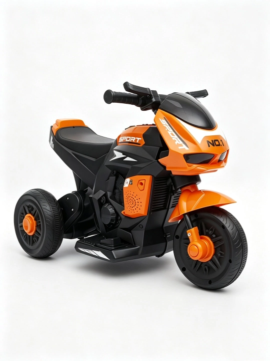 Bolalar elektr mototsikli, 2 motorli, 6V 4Ah akkumulyator, musiqa va chiroqlar, 1–6 yosh