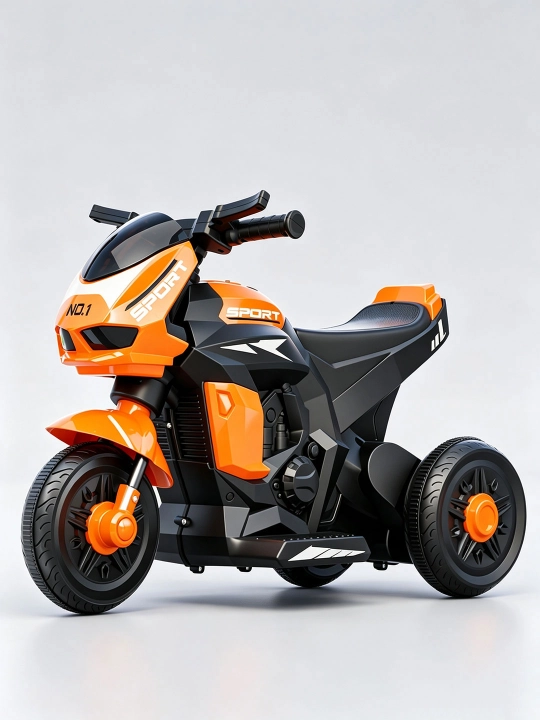 Bolalar elektr mototsikli, 2 motorli, 6V 4Ah akkumulyator, musiqa va chiroqlar, 1–6 yosh