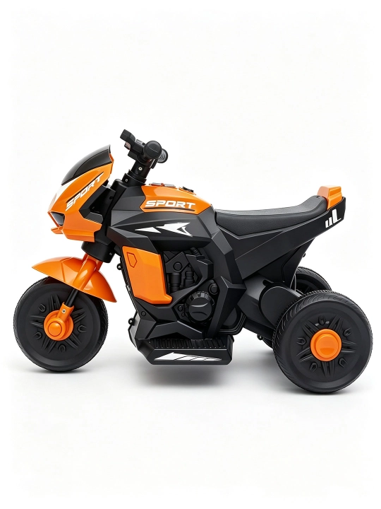 Bolalar elektr mototsikli, 2 motorli, 6V 4Ah akkumulyator, musiqa va chiroqlar, 1–6 yosh