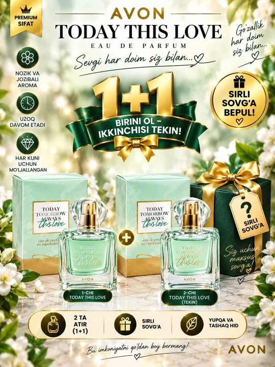 Parfyumlangan suv Today Tomorrow Always, ayollar uchun, 50 ml - 