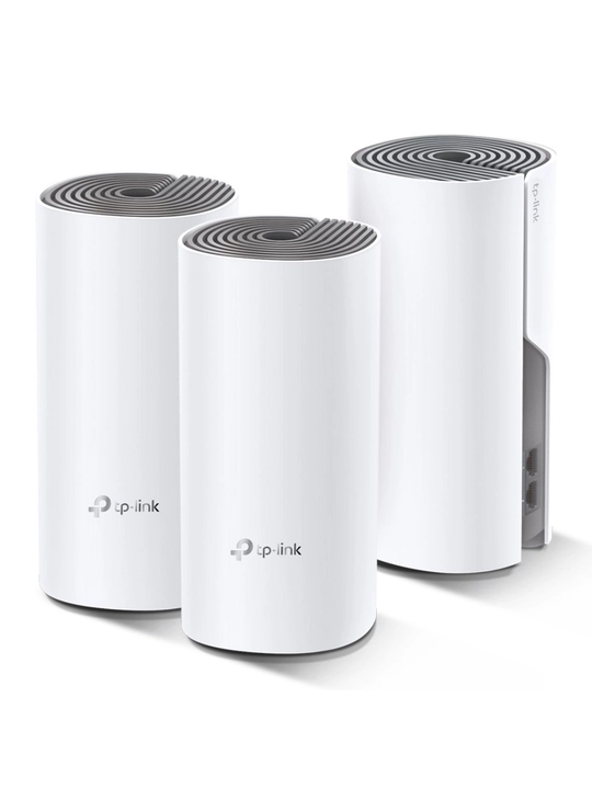 TP-Link Deco E4 (3-Pack) — Mesh Wi-Fi tizimi AC1200, 3 ta modul, 370 m² gacha