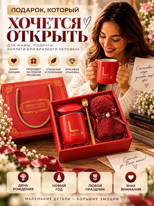 Qutidagi sovg‘a to‘plami, o‘qituvchi, ona, ota, qiz, yigit, buvi uchun sovg‘a