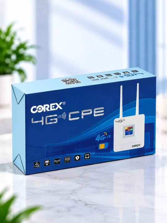 4G LTE Wi-Fi router SIM-kartali, Corex A9SW, LCD displey, 2.4 GHz, 150 Mbit/s gacha, LAN