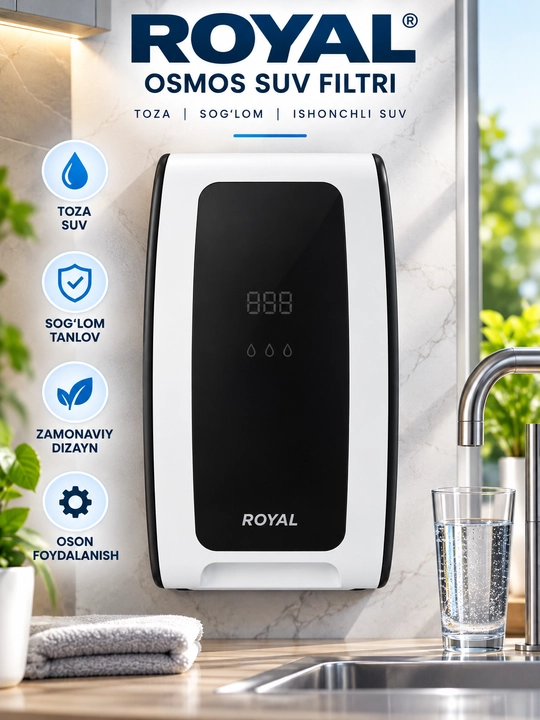 ROYAL RL-RO-100G6S teskari osmos filtri, toza va minerallashgan suv uchun filtr