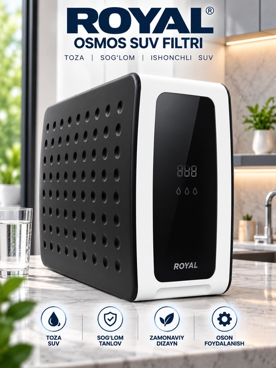ROYAL RL-RO-100G6S teskari osmos filtri, toza va minerallashgan suv uchun filtr