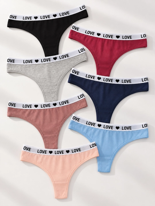 Love Comfort ayollar uchun paxtali stringi 7 dona S–L