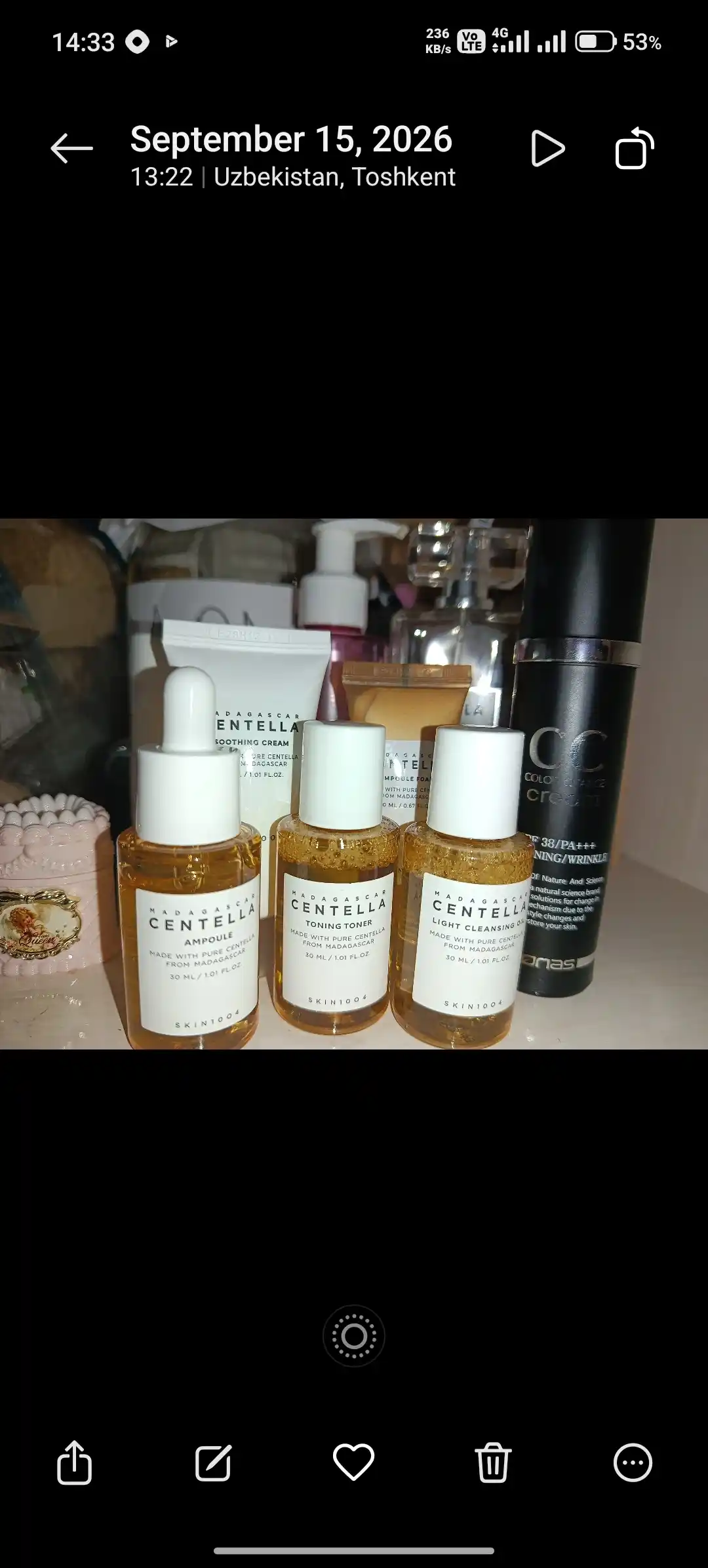 Sentella yuz parvarishi to‘plami Centella SKIN1004 Madagaskar sentellasi bilan, 5x1