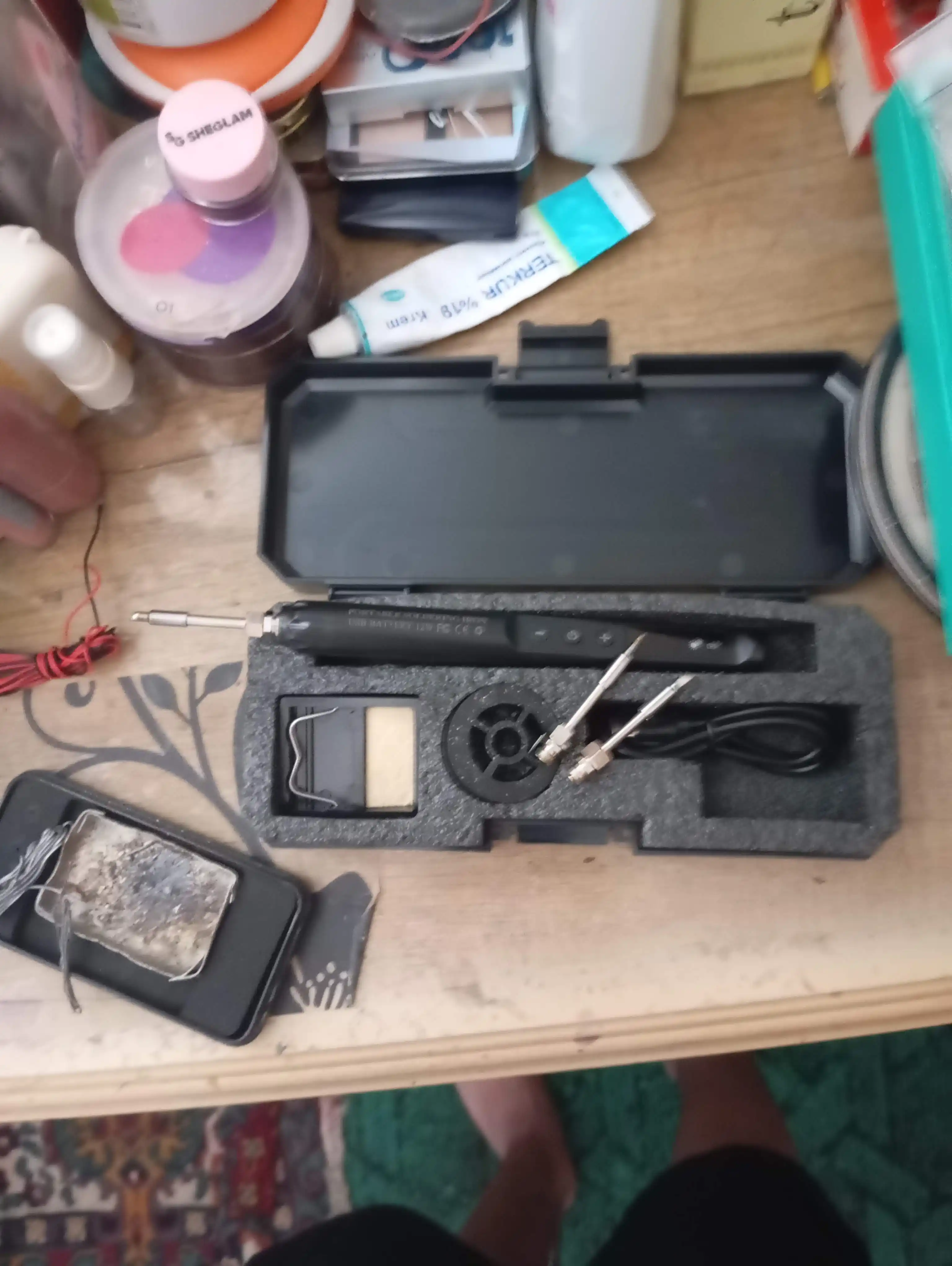USB Type-C qayta zaryadlanadigan portativ simsiz payvandlagich, 5V 12 Vt harorat nazorati