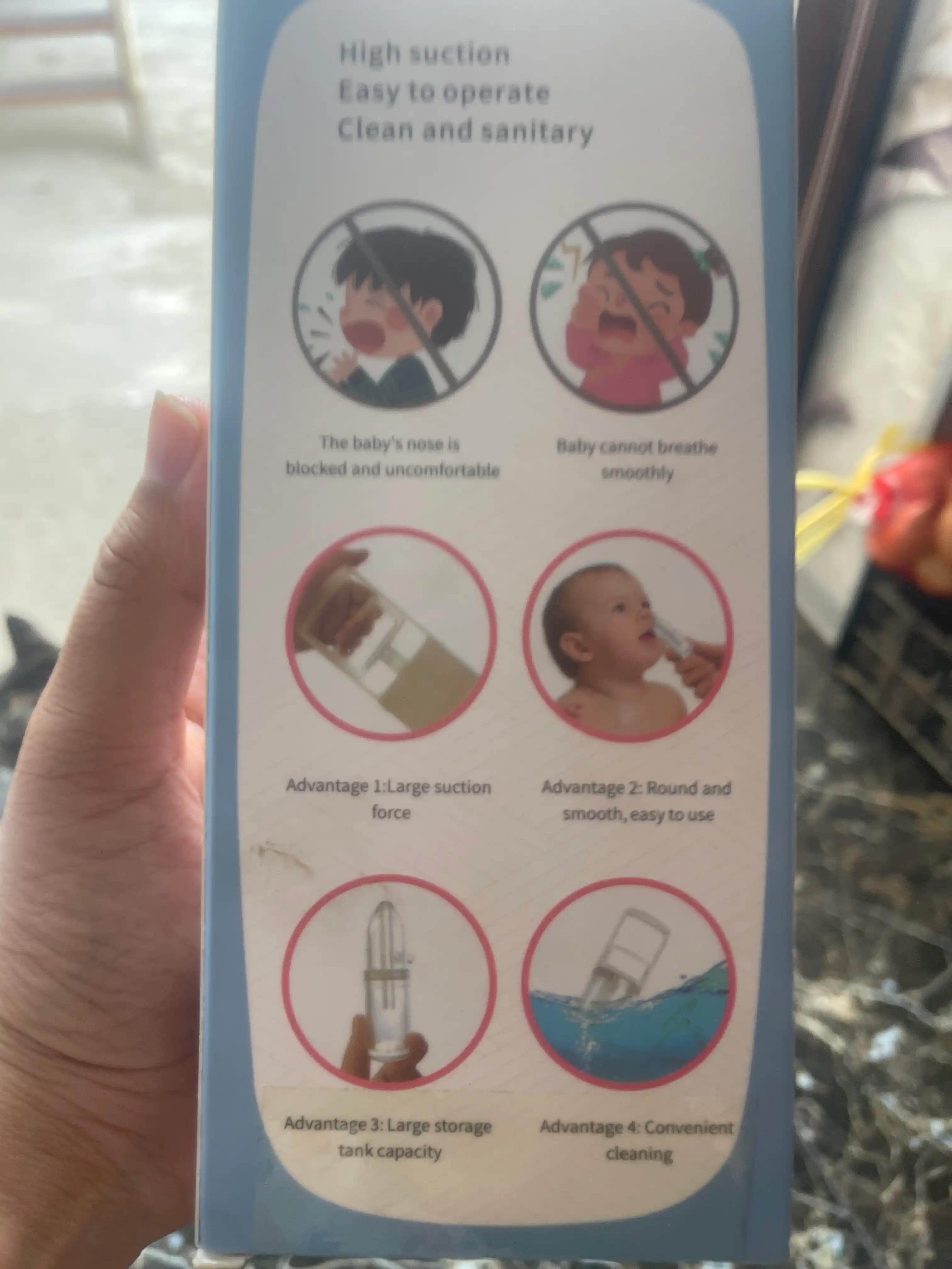Bolalar burun aspiratori, burun tozalash uchun aspirator, bolalar uchun burun so‘rg‘ichi