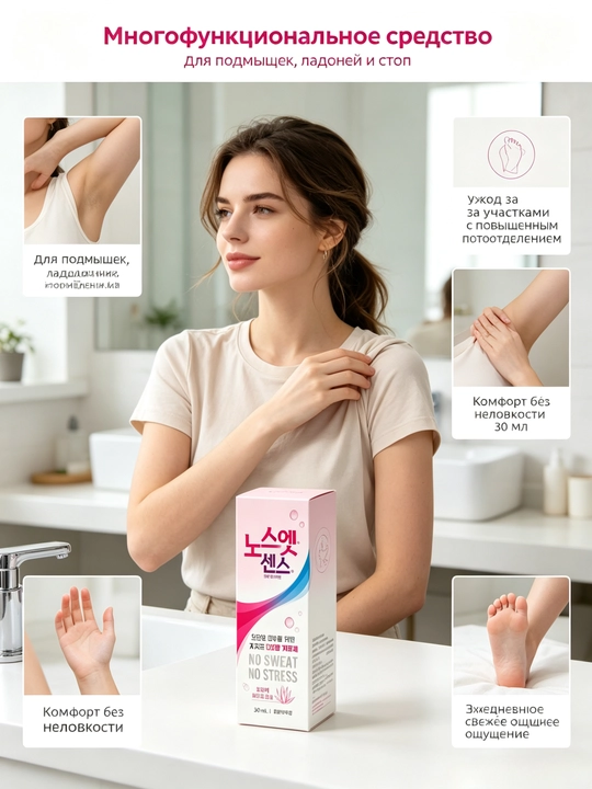 Qoʻltiq parvarishi antiperspiranti  ter va hidni kamaytiradi tez quriydi kiyimga oqmaydi