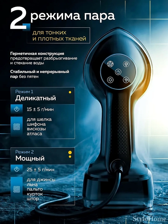 Отпариватель ручной для одежды и ткани, 4 в 1, паровой утюг для дома и офиса, вакуумный