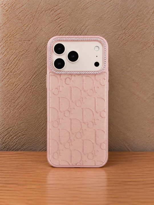 Estetik himoya g‘ilofi iPhone 17 Pro Max uchun, print va toshchali g`ilof