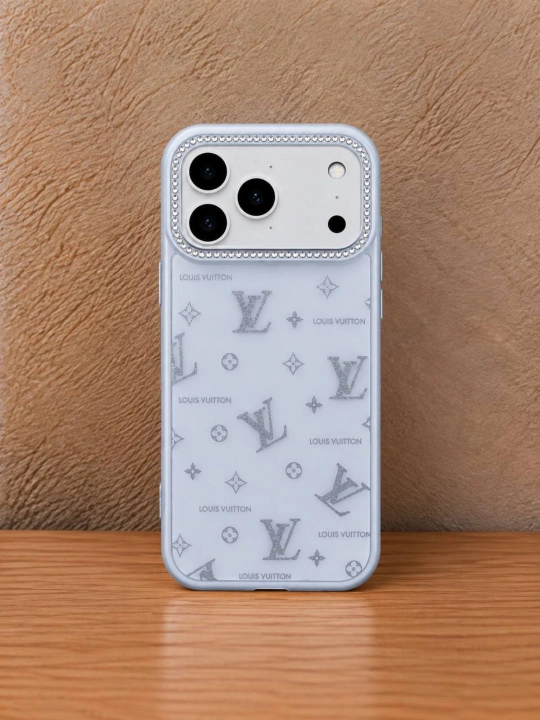 Estetik himoya g‘ilofi iPhone 17 Pro Max uchun, print va toshchali g`ilof
