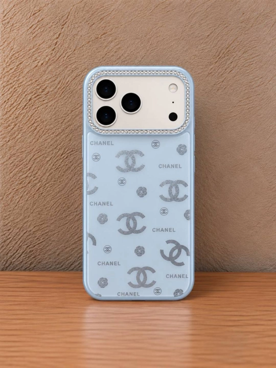 Estetik himoya g‘ilofi iPhone 17 Pro Max uchun, print va toshchali g`ilof