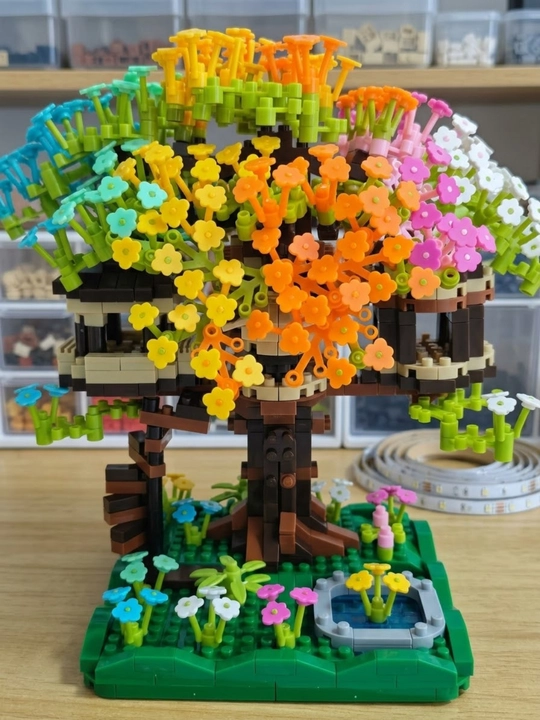 3D Конструктор LEGO головоломка Домик на дереве, блочный набор, подарок для детей, Лего