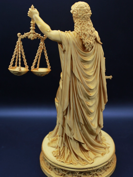 "Femida" 3D-statuetka figurasi / Yuristler uchun stol usti dekorativ suveniri - 