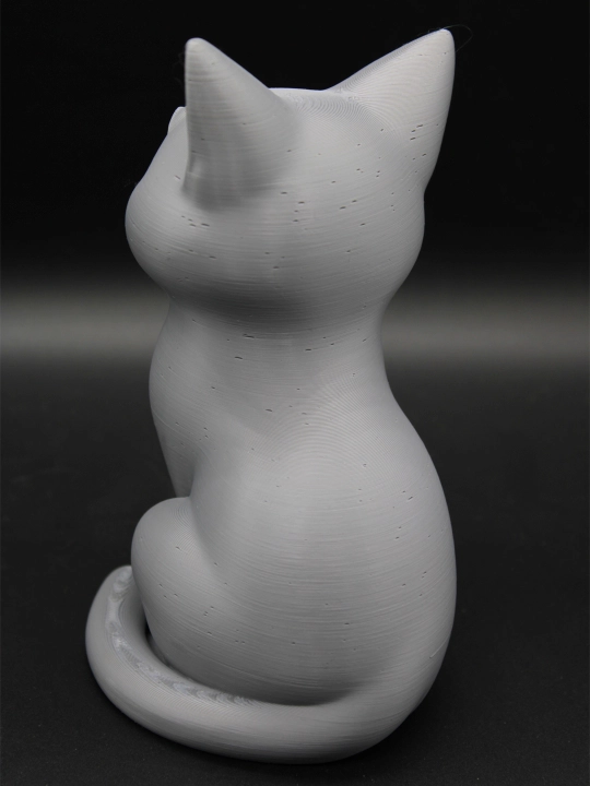 Интерьерная фигурка Подозрительный котик 3D-печать, Настольная статуэтка хитрый кот - 