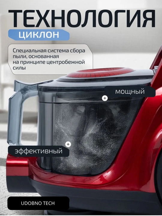 Пылесос Samsung мощный 4000W, инновационный циклонный, телескопической трубой, HEPA фильтр