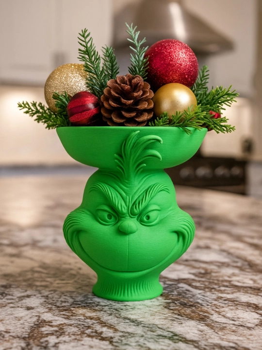 Grinch yangi yil organayzeri, konfet va mayda buyumlar uchun dekor