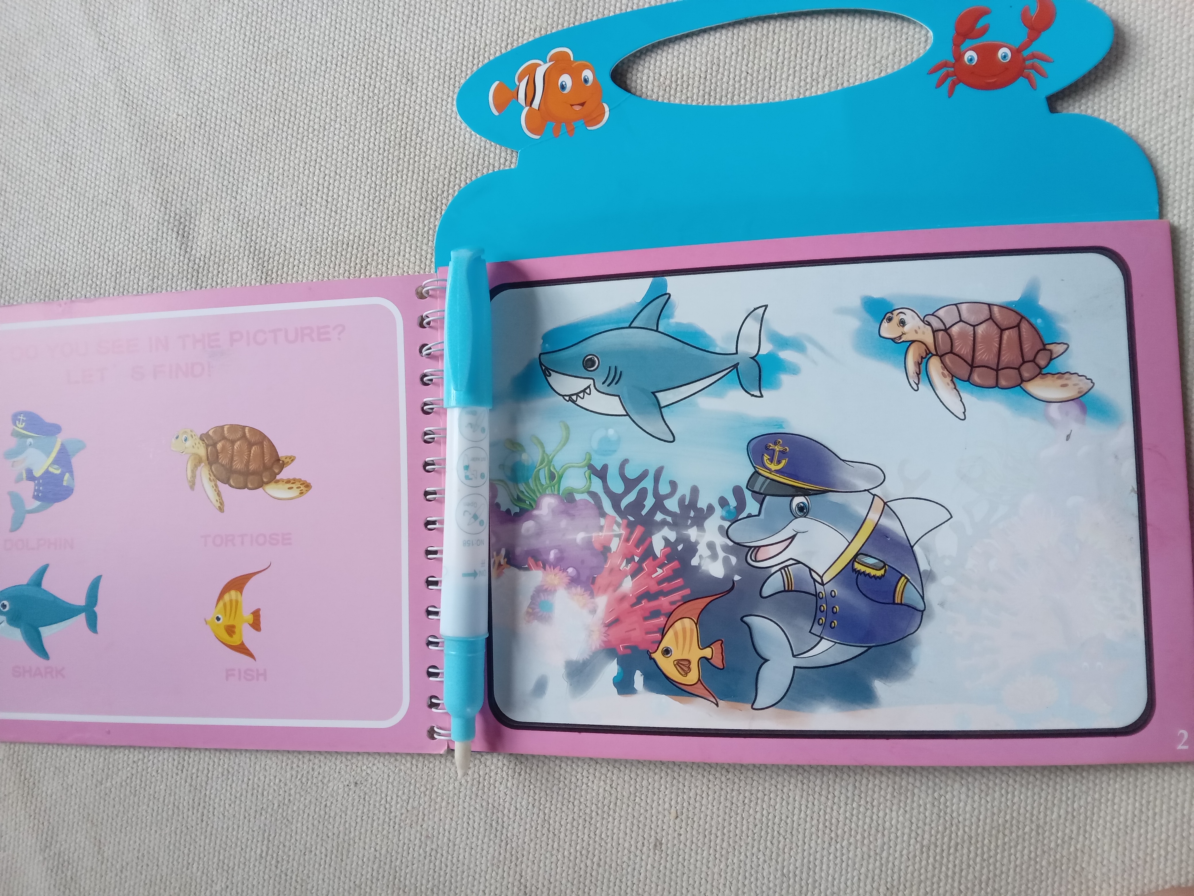 Suv kitobchasi, marker bilan ko‘p marta bo‘yash mumkin, Magic Water Book suv bilan chizish