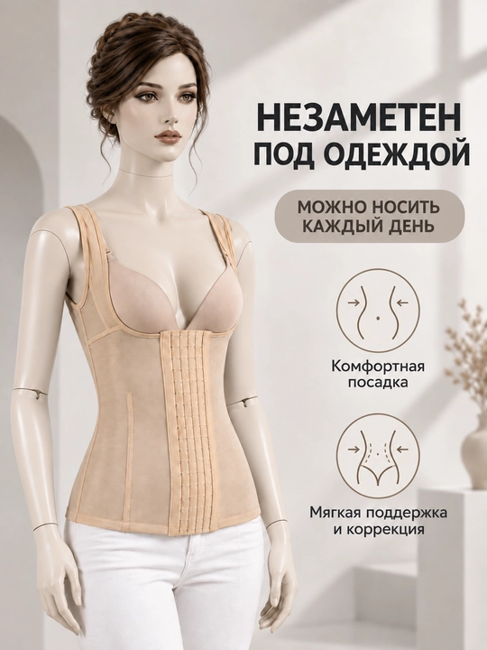 Корректирующее нижнее белье для женщин Pinkly, утягивающий корсет