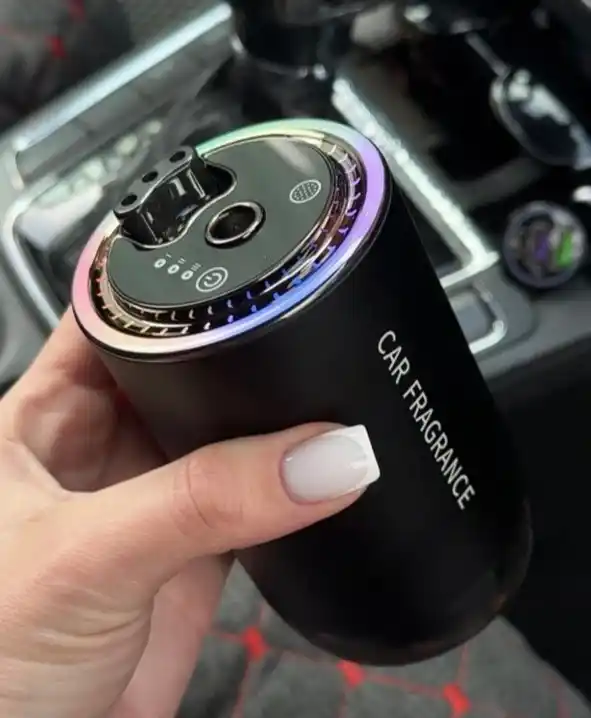 Автомобильный ароматизатор-диффузор с автозапуском и подсветкой, чёрный
