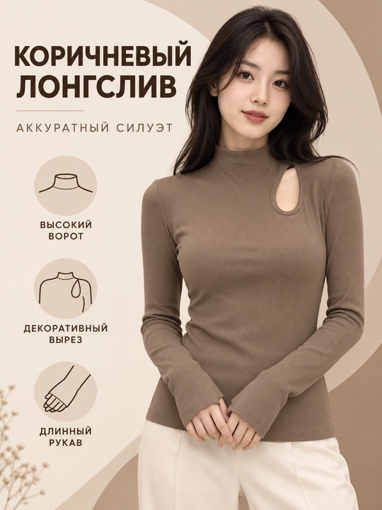 Женская водолазка, кофта с вырезом, стиль, комфорт для девушек, лонгслив