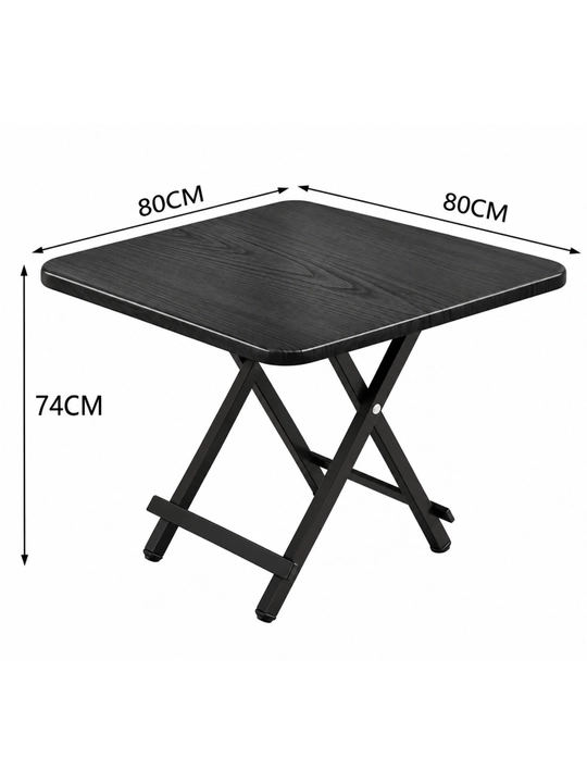 Uy,bog' va piknik uchun 80×80×74 sm o'lchamdagi katlanadigan kvadrat stol