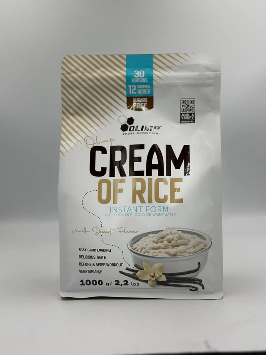 Olimp Cream of rice 1kg, пакет вкус ваниль, рисовая каша